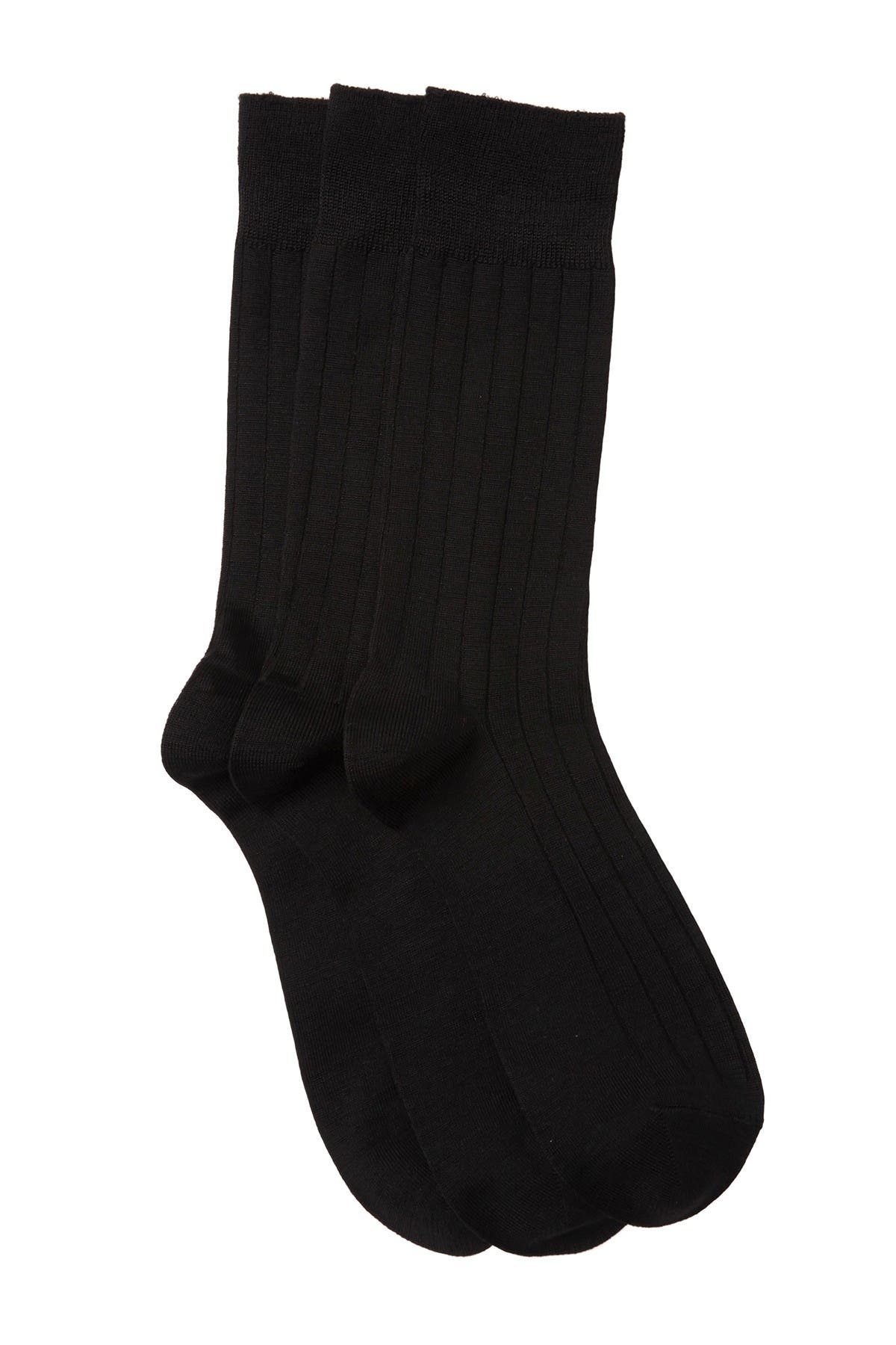 NWT Nordstrom 3 Pack Men/'s Sz 6.5-12 Ultra Soft Blue Stripes Crew Socks